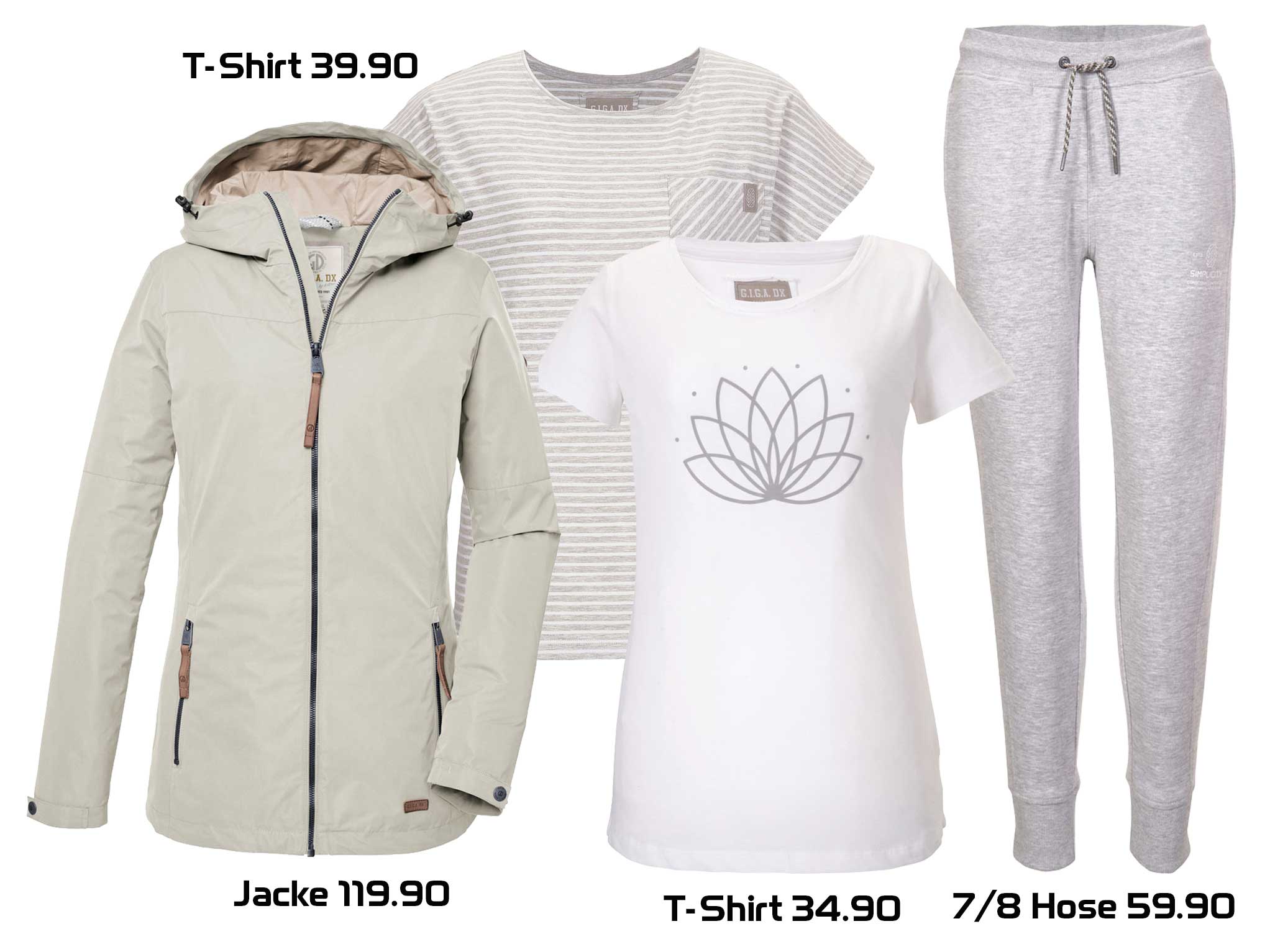 giga collection women white greymelange