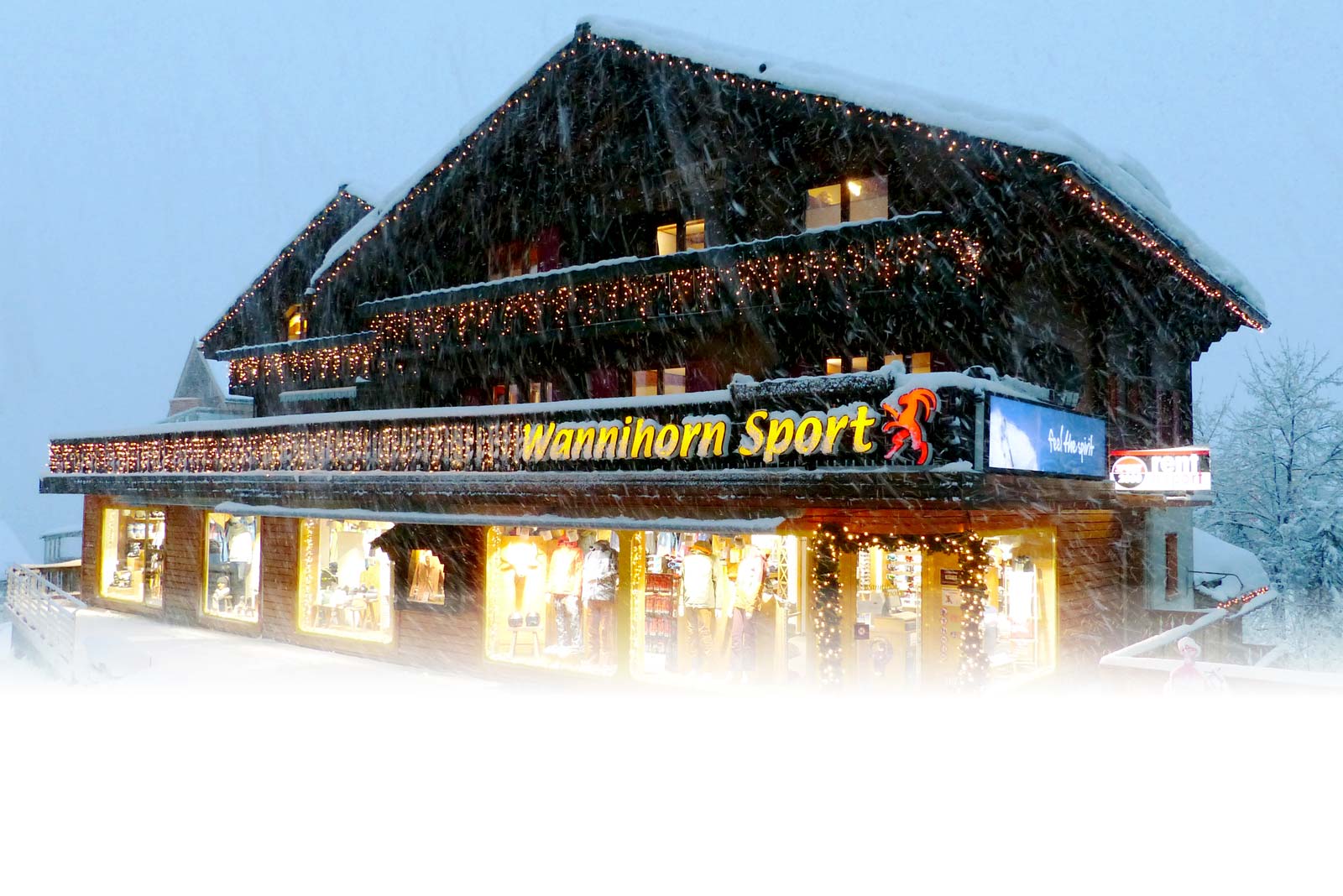 Ansicht Sportgeschäft Winter